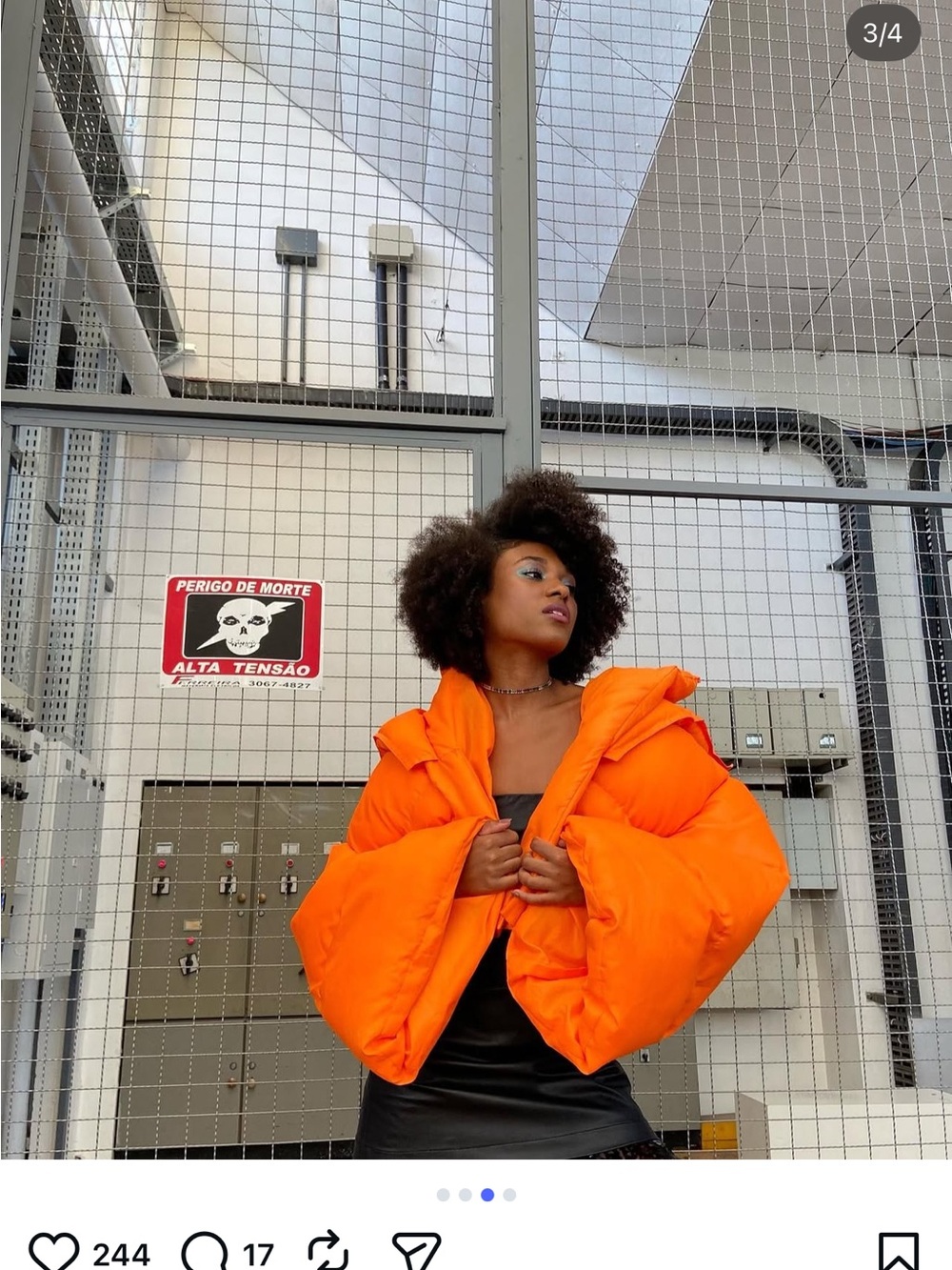 Chaouiche Yellow Citron Oversized Puffer Jacket - Picture 7 of 9